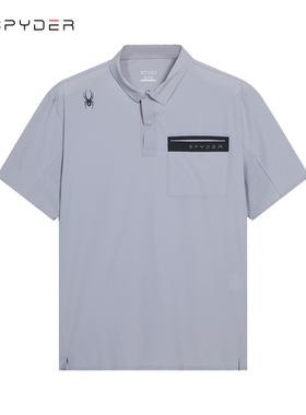 SPYDER蜘蛛男士潮牌薄款POLO衫商务翻领短袖上衣男23CS415M