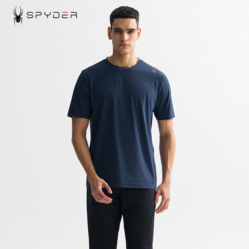SPYDER蜘蛛短袖T恤男夏季体恤篮球训练服健身上衣男25ES453M