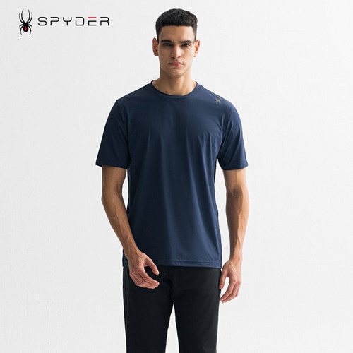 SPYDER蜘蛛短袖T恤男夏季体恤篮球训练服健身上衣男25ES453M