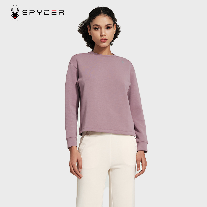 SPYDER蜘蛛新款女士休闲宽松圆领套头衫打底卫衣女24CS306W