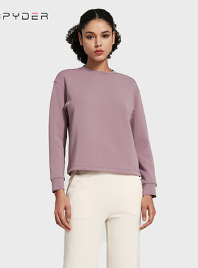 SPYDER蜘蛛新款女士休闲宽松圆领套头衫打底卫衣女24CS306W