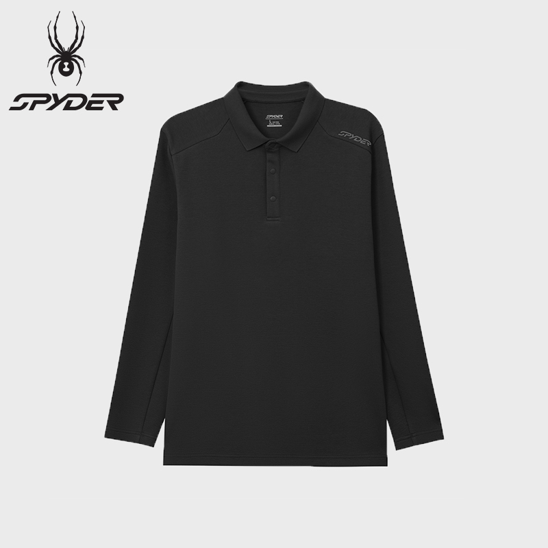 SPYDER蜘蛛2025秋季新款男士轻商务翻领长袖POLO衫25MF421M