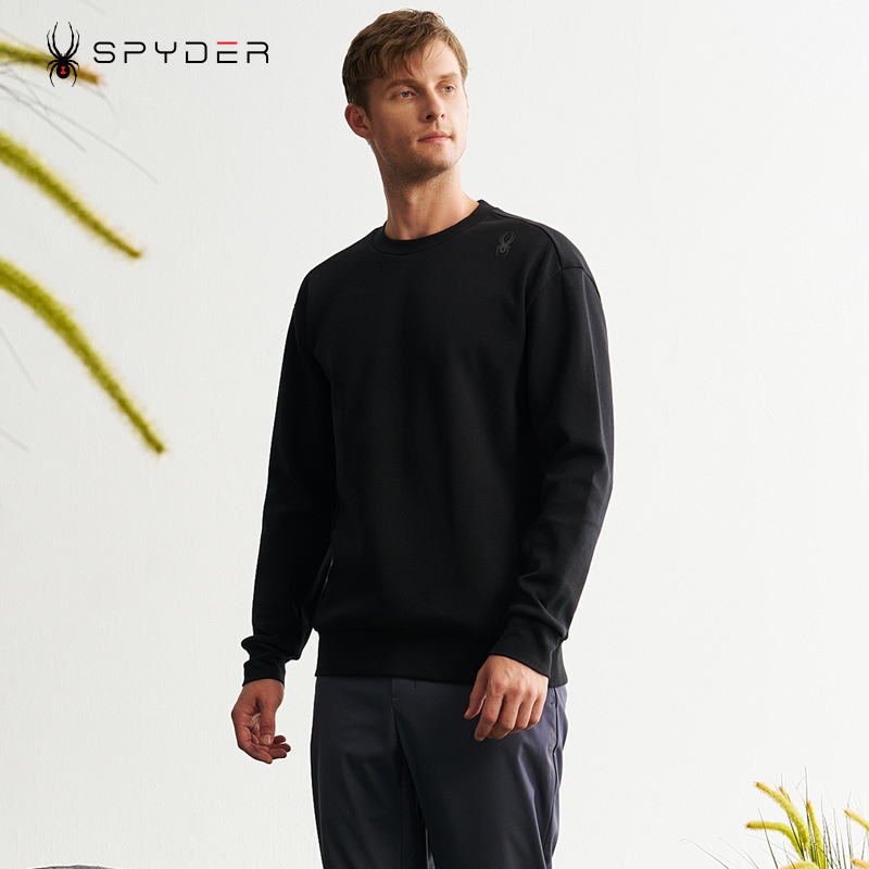 SPYDER蜘蛛秋冬新品男士长袖卫衣休闲百搭宽松套头T恤24EF325M