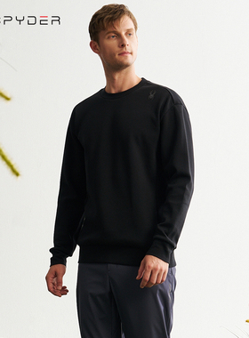 SPYDER蜘蛛秋冬新品男士长袖卫衣休闲百搭宽松套头T恤24EF325M