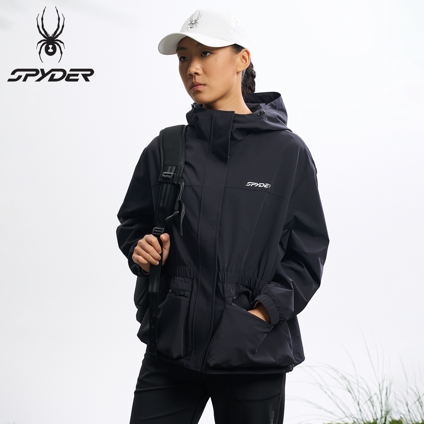 SPYDER蜘蛛开衫秋季新女士运动休闲夹克外套显瘦上衣女装25MR106W