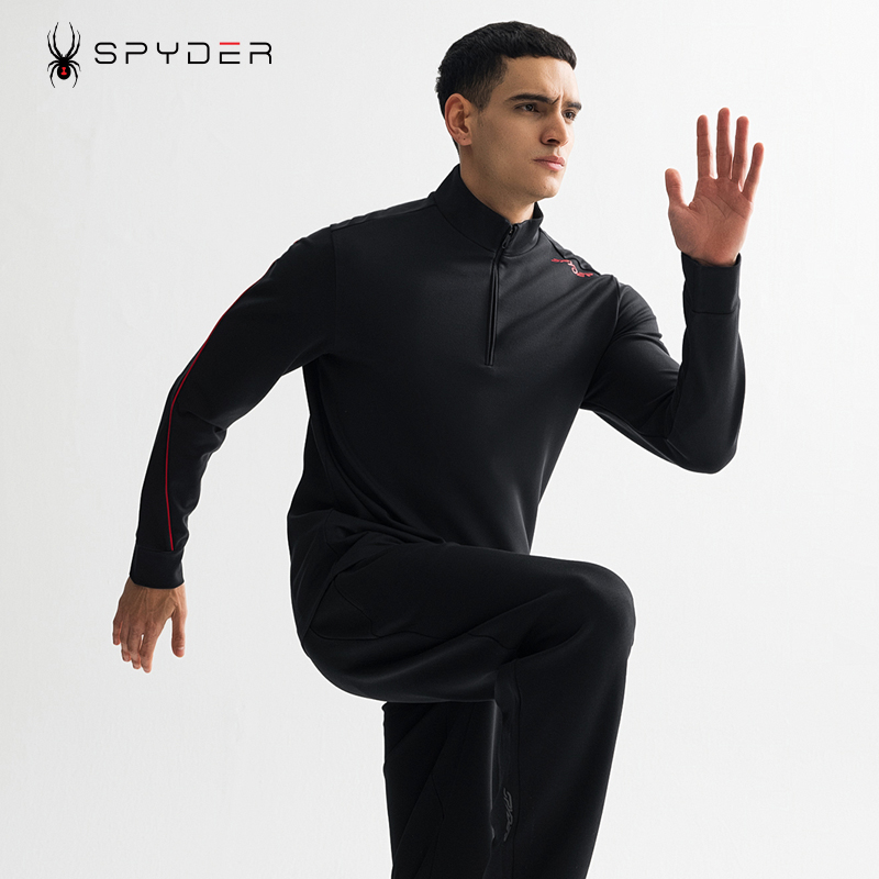 SPYDER蜘蛛开衫立领男士半拉链卫衣套头休闲运动上衣潮25CS469M