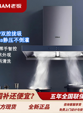 老板65X2智能大吸力家用油烟机欧式厨房