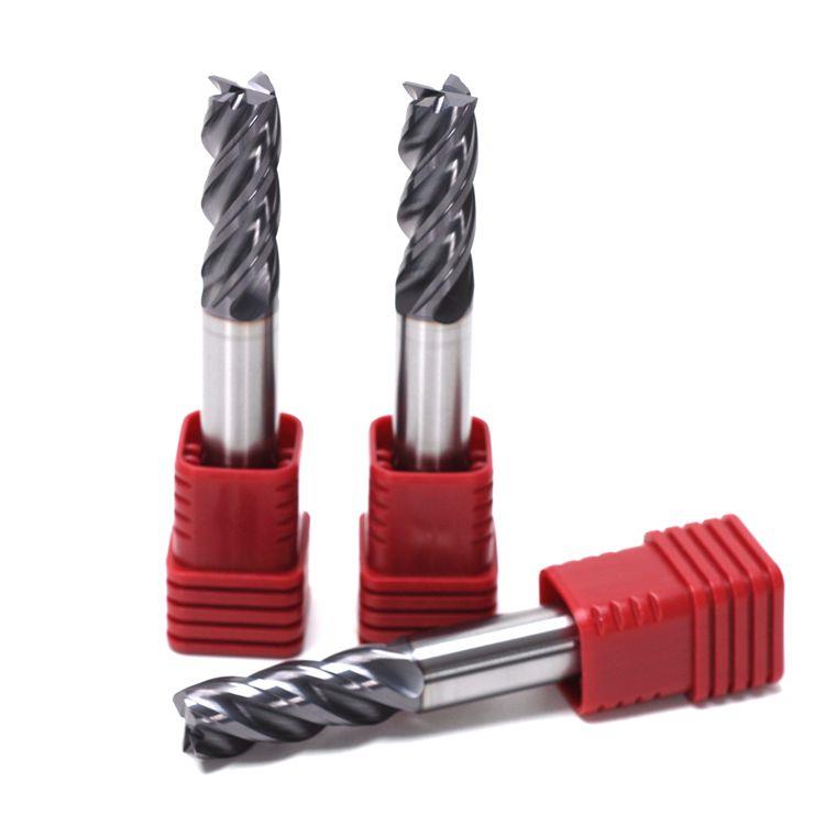 68度4刃SUS强力高效尖角平头不锈钢专用钨钢涂层立铣刀123456810