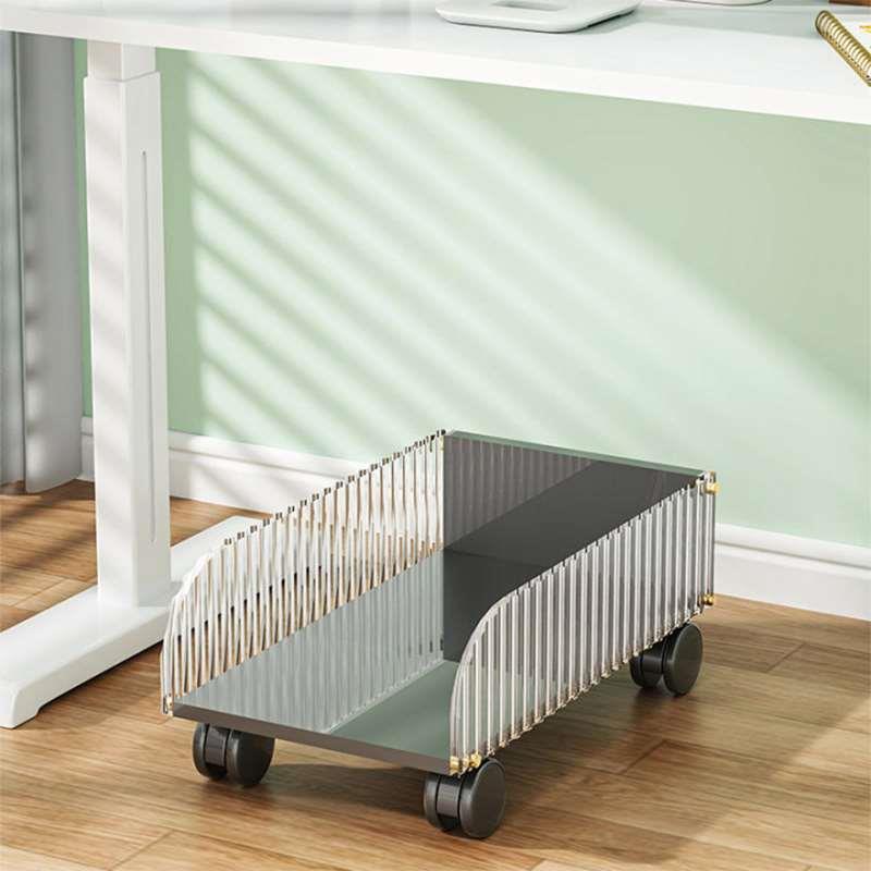 书包收纳盒可移动书架小推车置物架柜篮放桌下的带轮箱书家用神器