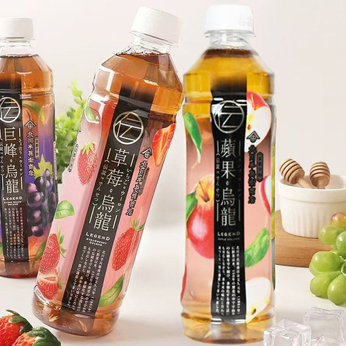 香港进口711北川半兵卫巨峰葡萄草莓苹果香印乌龙茶果茶饮料