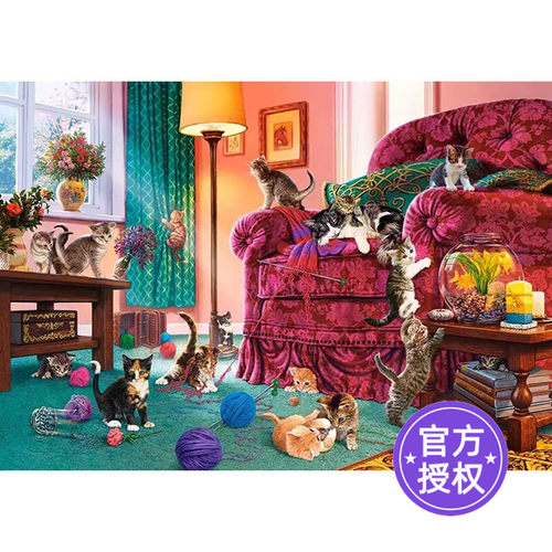 现货Castorland顽皮小猫500片