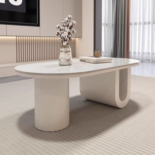 奶油风客厅茶几现代简约小户型轻奢高级感设计师创意茶几桌子 法式