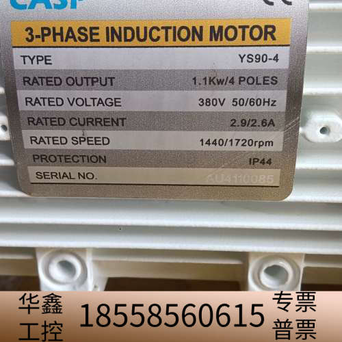 CASP D30真空泵，型号YS90-4，三相感应电机，功率