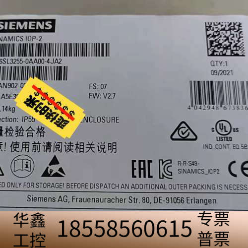 6SL3 255-0AA00-4JA2原标.议价