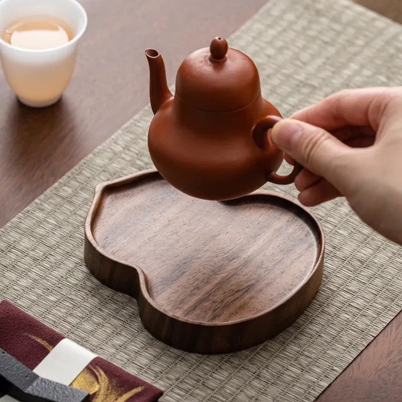 南美胡桃木葫芦盘实木质功夫茶具托盘家用糕点盘瓜果盘咖啡杯托盘,餐饮具,茶托,淘宝优惠券,粉丝福利购,淘宝优惠卷