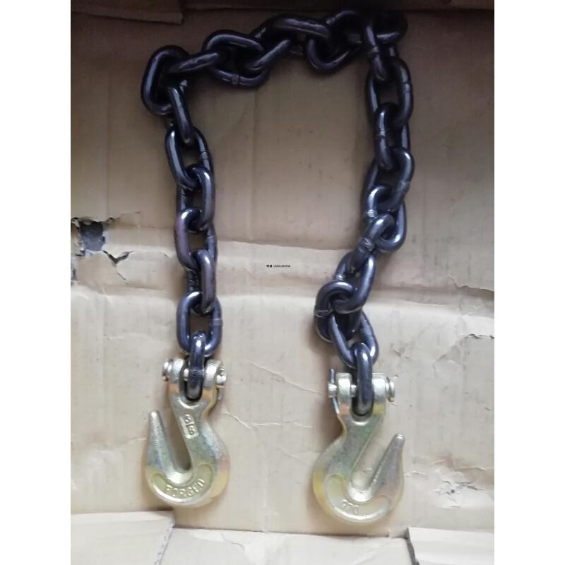 链条捆绑链羊角抓钩吊石头链吊车1吨2吨3吨5吨吊装链起重双钩吊链