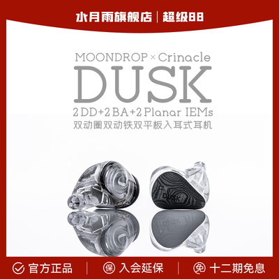 水月雨DUSK 动圈动铁平板混合式HiFi入耳式TypeC音乐游戏耳机