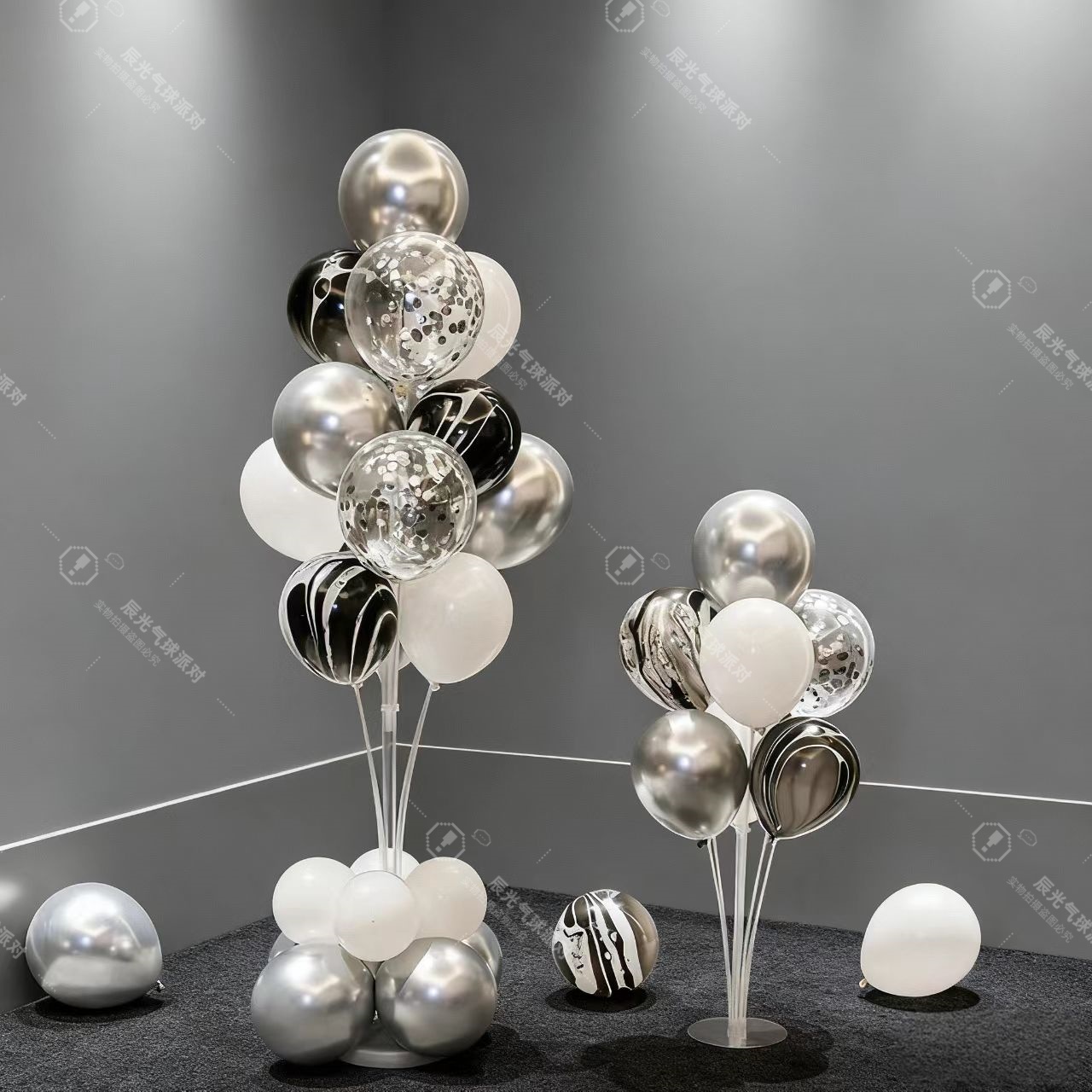 地飘立柱气球桌飘气球装饰场景布置儿童周岁生日店铺开业路引支架