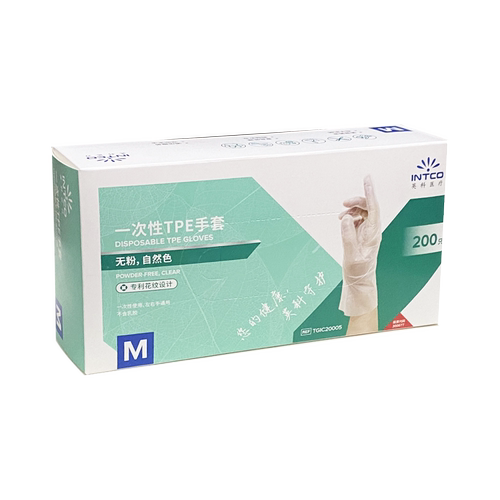 英科一次性TPE手套食品级厨房家务餐饮烘焙专用加厚薄膜无粉手套