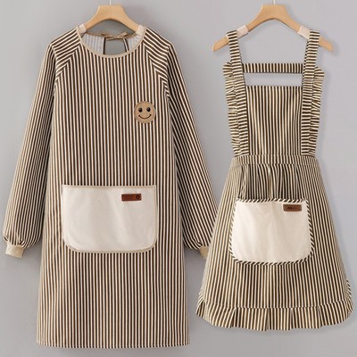 进口日本MUJ罩衣围裙厨房防油污