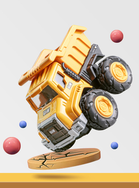 金属耐摔小翻斗车儿童玩具小号男孩合金玩具车搅拌车自卸惯性模型