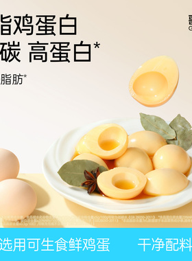 0脂鸡蛋白即食健身代餐休闲解馋低减蛋清卤蛋热量卡脂主零食整箱