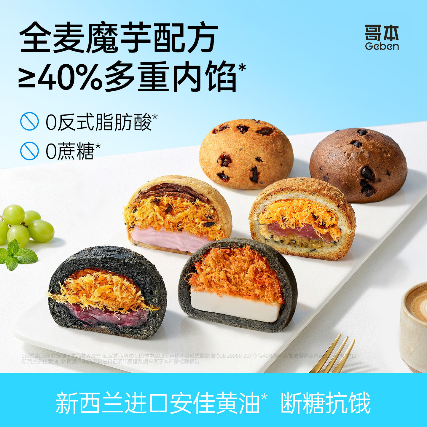 全麦魔芋麻薯球面包欧包休闲解馋0低减早代餐脂卡整箱抗饿主零食