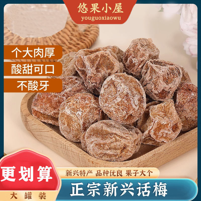 正宗新兴话梅广式甜酸话梅港澳店九制话梅干粒孕妇零食咸话梅王,零食/坚果/特产,梅类制品,淘宝优惠券,粉丝福利购,淘宝优惠卷