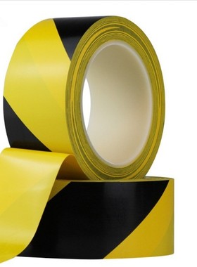 4.8cm 5cm 6cm 8cm 10cm 黑黄色警示斑马胶带 黄黑耐磨无尘车间消防通道贴地面5S定位划线471地板胶带33M
