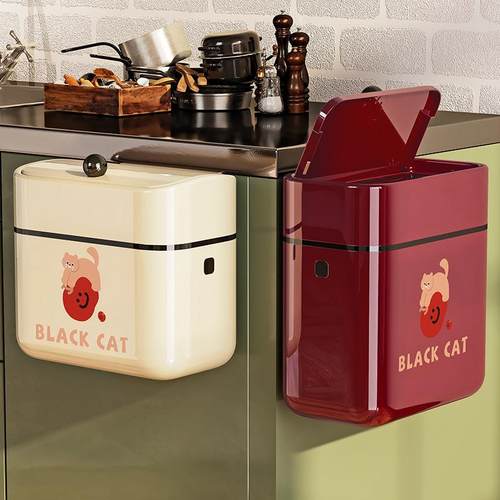 壁挂厨房垃圾桶收纳篮挂门家用橱柜整理蔬菜水果厨余垃圾收纳筒