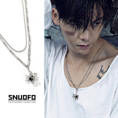 小众设计项链男士 潮牌双层轻奢秋冬毛衣链嘻哈吊坠百搭新款 配饰酷