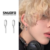 高级感吊坠设计冬季 小众美式 耳钉男士 百搭耳环男独特耳扣耳坠耳饰