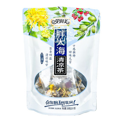 贝润美胖大海清凉茶口感独特回味无穷茶香四溢清凉味甘10包/袋装