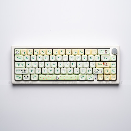 GMK67机械键盘Gasket热插拔客制化三模无线蓝牙静音水蜜桃轴奶绿