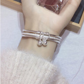 福凤茗9999纯银三生三世手镯多圈铃铛小众镯子女首饰纯银铃铛手饰