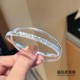 双环闭口碎冰冰银9999纯银手镯手环实心小众设计送女朋友闺蜜礼物