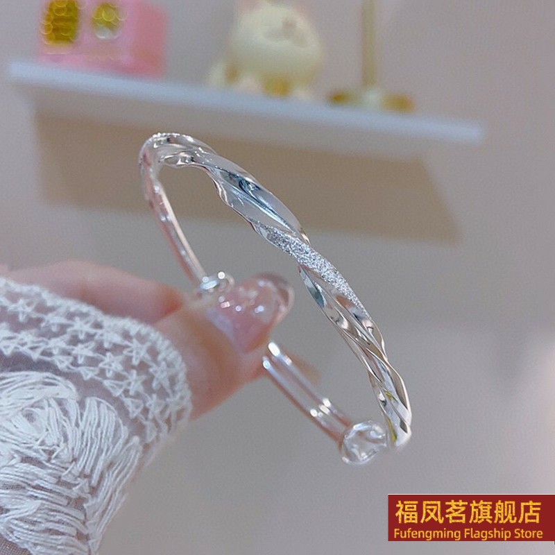 原创设计女银饰正生足银999手镯