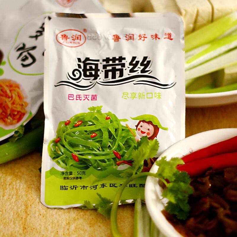 海带丝开袋即食海带丝香辣味下饭菜麻辣小包装零食包邮张一朵50克