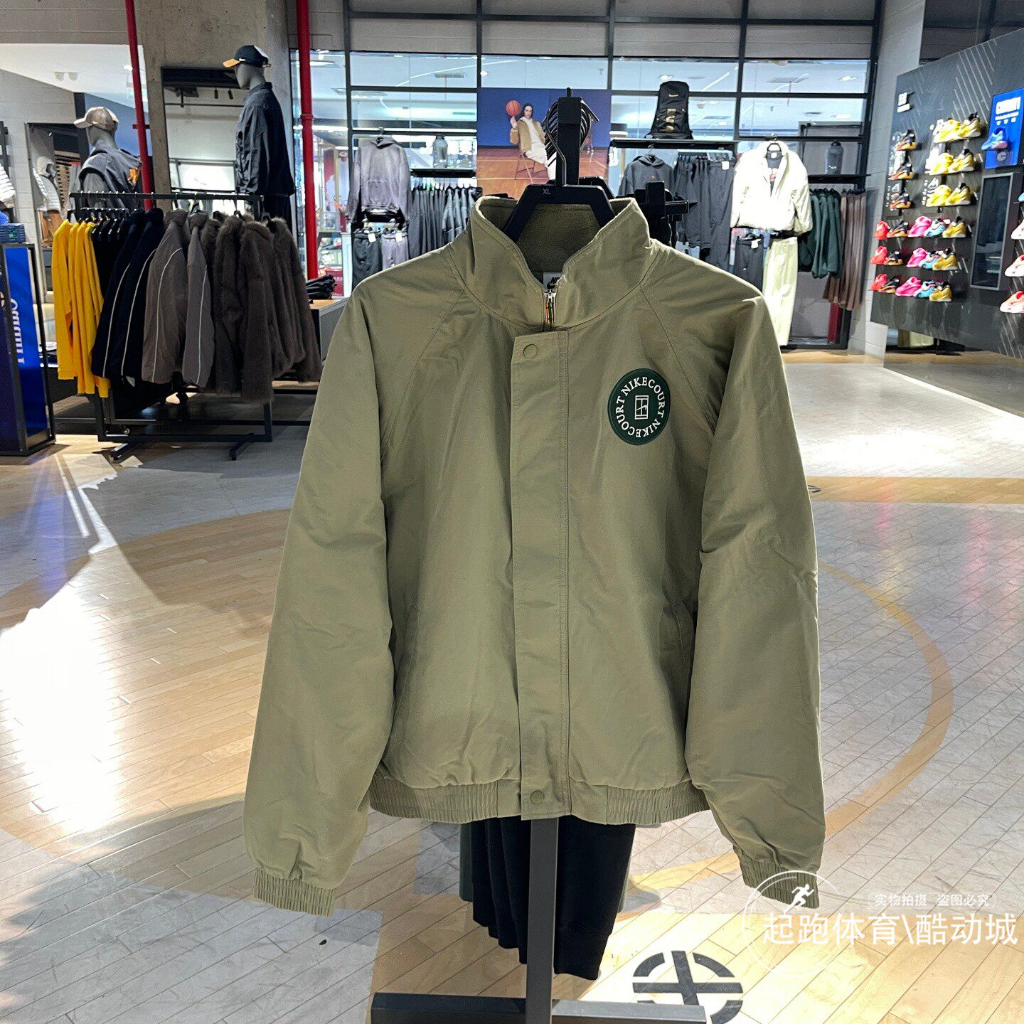 耐克男加绒宽松网球夹克外套