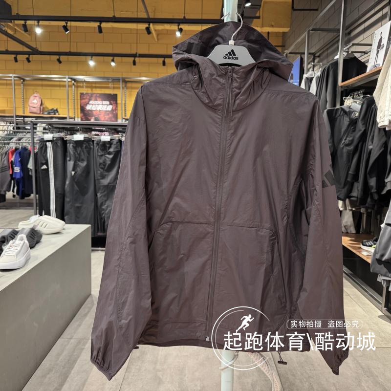 阿迪达斯男运动宽松连帽夹克外套