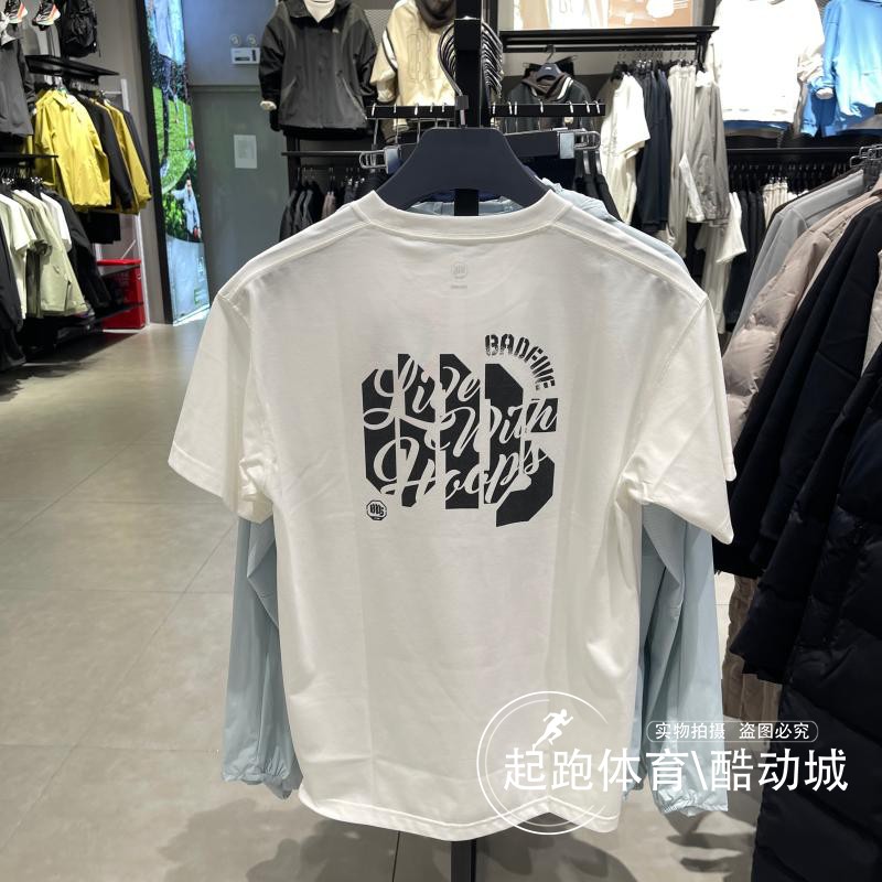 李宁男吸湿排汗舒适短袖文化衫