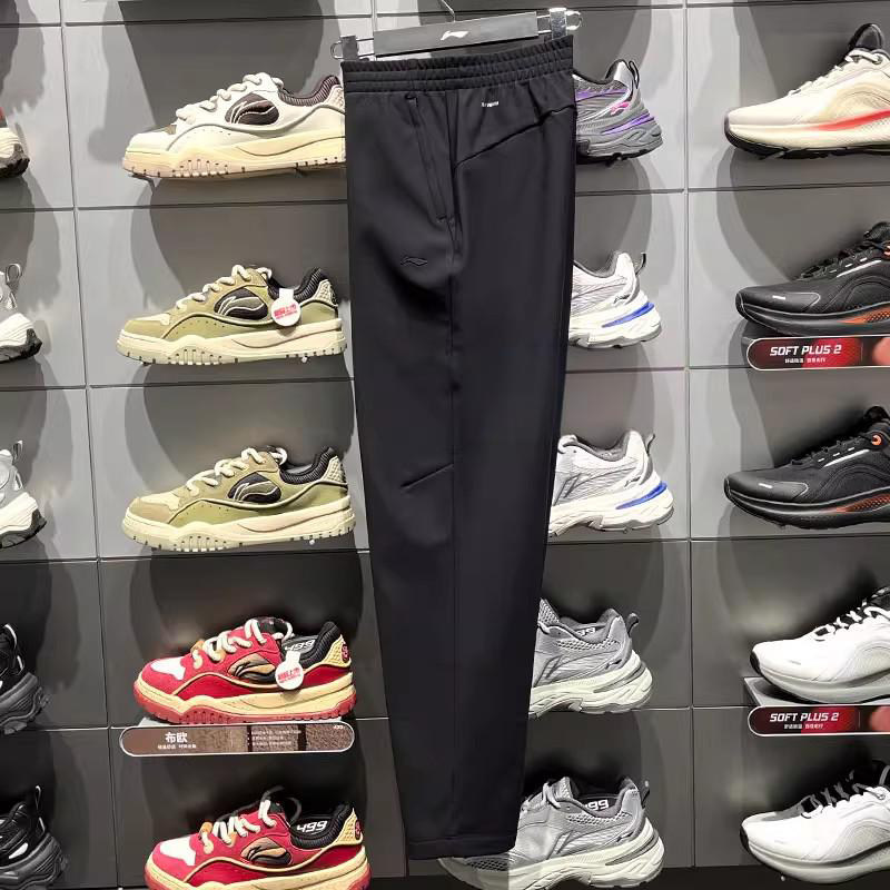 李宁女子直筒加绒保暖运动裤