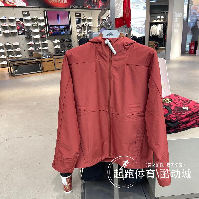 阿迪达斯男子2025春款防泼三合一休闲连帽夹克外套JZ8400 JZ8399