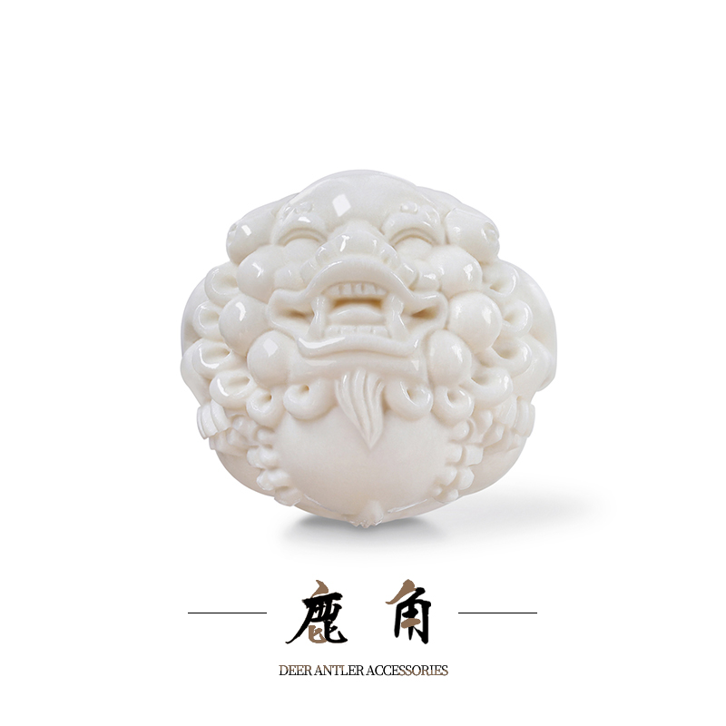 南北鹿角雕刻貔貅吊坠挂饰