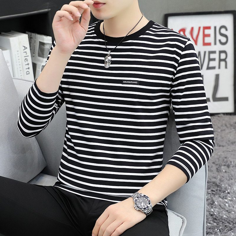 纯棉长袖t恤男秋季上衣