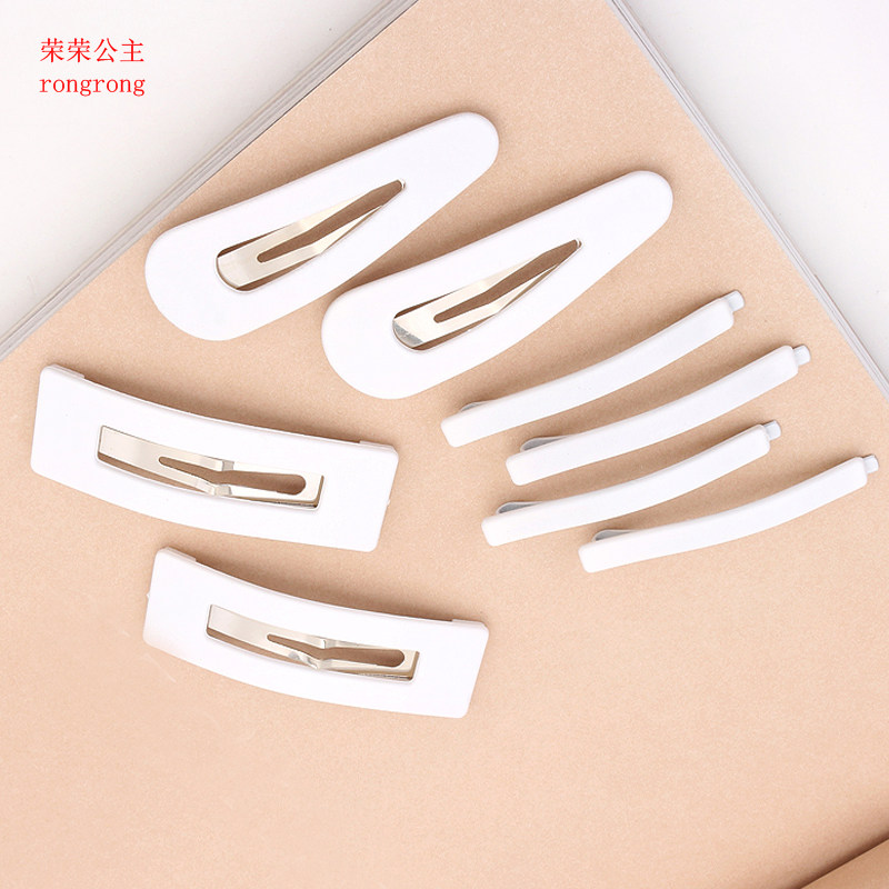 女护士帽白色固定夹发夹子医生发饰一字夹BB夹发卡子医护对夹边夹