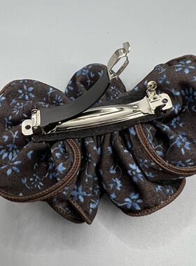 韩系碎花布艺弹簧发夹8cm