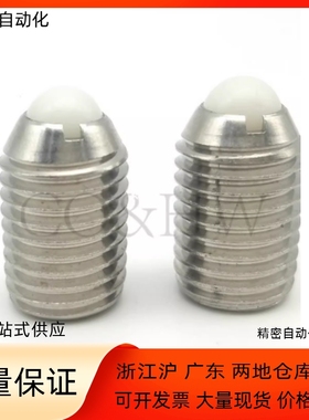 不锈钢 NBSS 球头柱塞 NBSM3 4 5 6 8 10 12 16 波珠螺丝 树脂球
