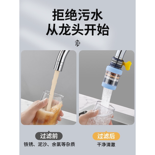 水龙头过滤器家用自来水净化器厨房防溅过滤头嘴净水器神器