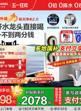 政府补贴安吉尔净水器家用直饮厨房自来水过滤饮水机玉龙Pro1200G